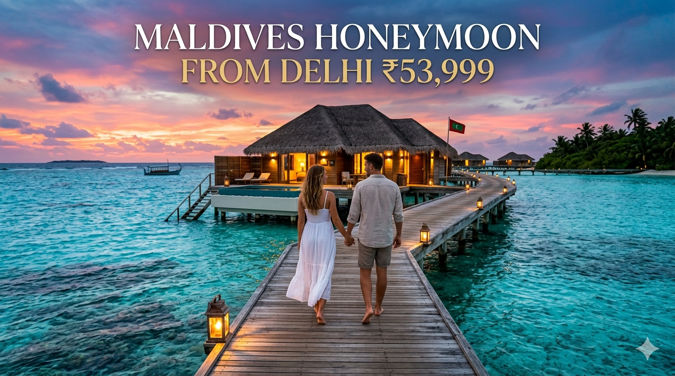Maldives Honeymoon Packages from Delhi 2026 (₹53,999 Se Start 💕)