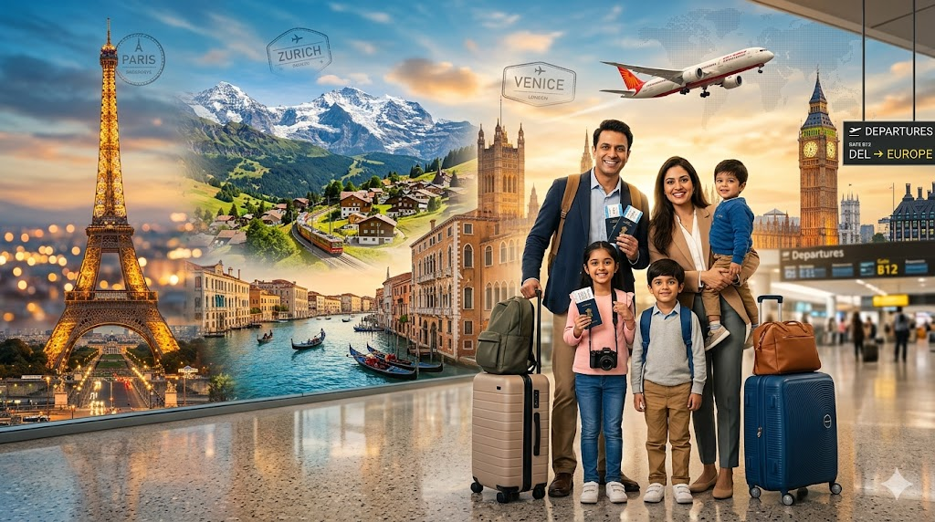 Europe Tour Packages for Family from Delhi