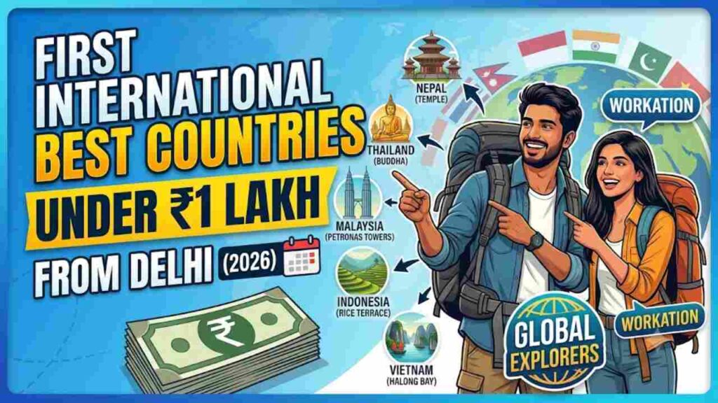 Best Countries for First International Trip Under ₹1 Lakh from Delhi (2026 Guide)