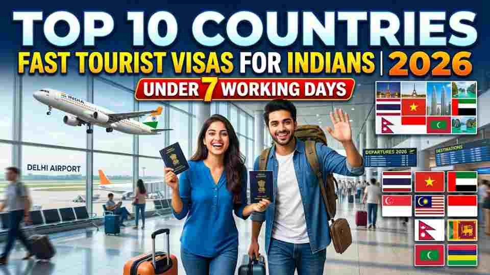 Top 10 Countries Offering Fast Tourist Visas for Indians in 2026 (Under 7 Working Days)