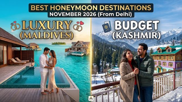 Best Honeymoon Destinations in November 2026 from Delhi: Luxury & Budget Options